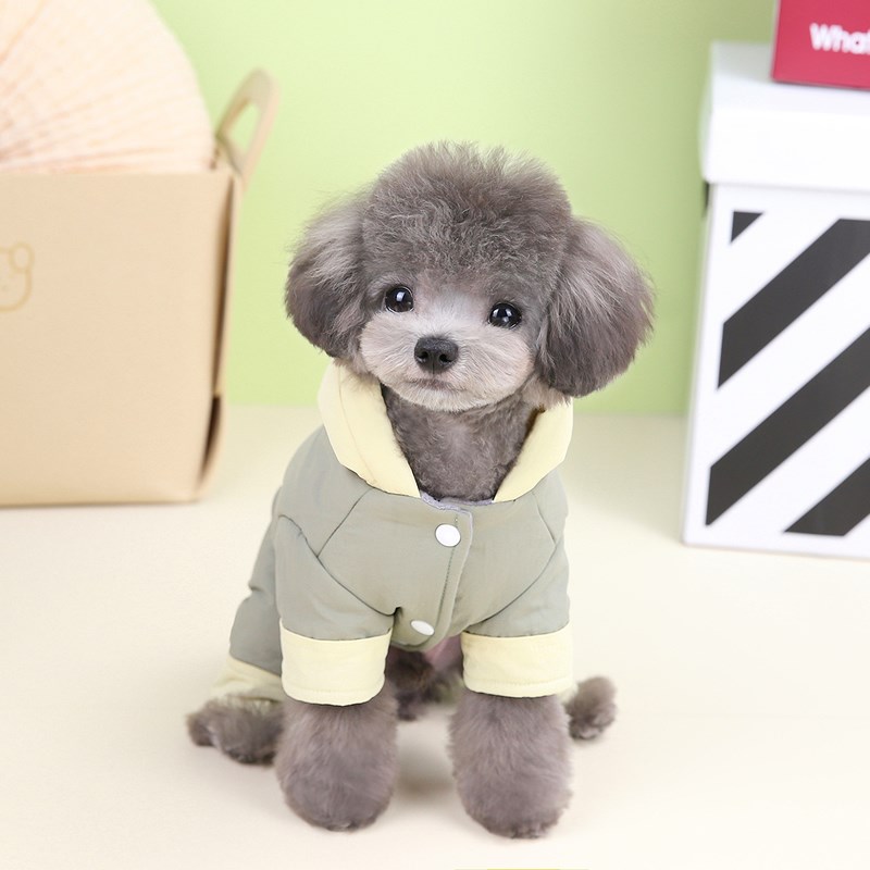 狗狗衣服冬季新款保暖加厚棉袄泰迪比熊博美宠物冬装韩系四腿棉衣