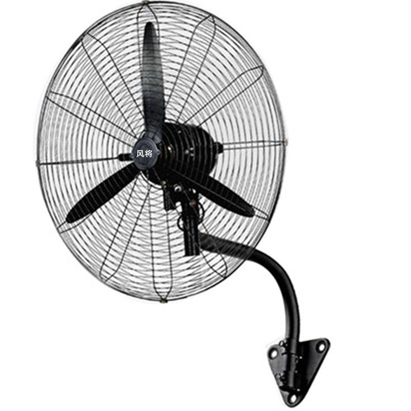 380V工业风扇强力牛角挂壁扇机械摇头工厂用三相电纯铜电机排风扇