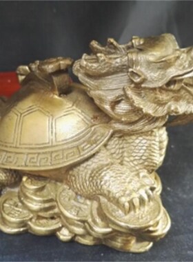 金钱龟龙龟铜玄关摆件招财书房桌客厅厕所对门