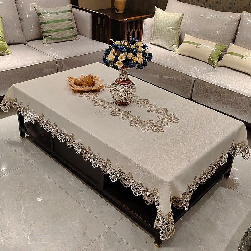 茶几桌布布艺长方形简约客厅家用蕾丝茶几餐桌布盖巾台布,居家布艺,桌布,淘宝优惠券,粉丝福利购,淘宝优惠卷