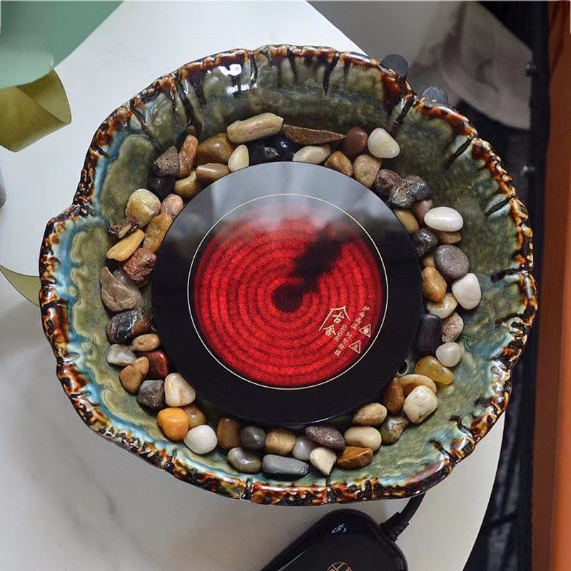 古舍窑变仿古电陶炉煮茶器静音家用煮茶壶煮茶炉围炉煮茶套装