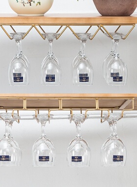 风格酒吧倒挂高脚杯架子家用悬挂红酒葡萄酒杯架金属摆件