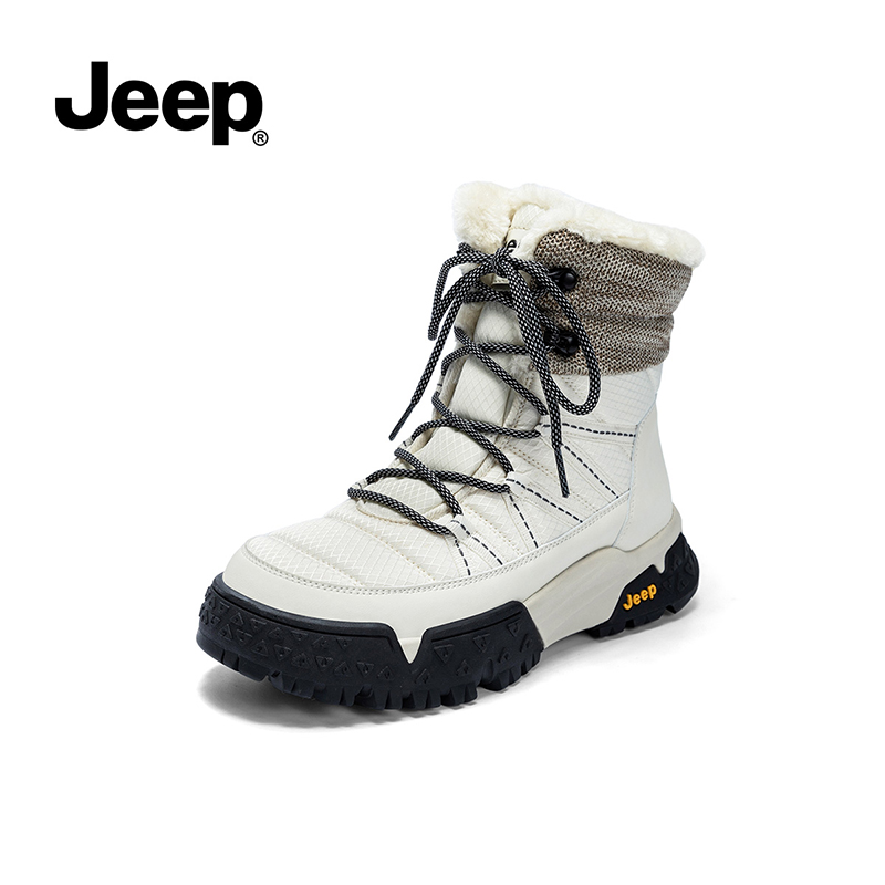 jeep女鞋户外加绒保暖大棉鞋
