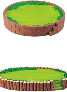 创意日式猫咪婚礼草坪圆形公园场景摆件装饰树脂拍照道具