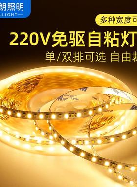 TRIAC可控硅220v高压裸板灯带led嵌入式家用客厅超薄自粘电视背景