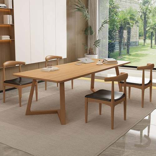 客厅实木大书桌餐桌一体家用办公桌工作台长条桌双人写字桌书法桌