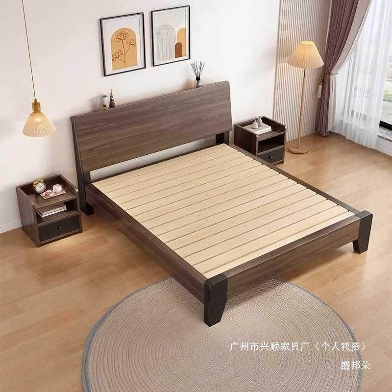 架单人床床简约出租房床实木床经济型家用现代双人床主卧米松木