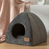 猫窝冬季 猫床躲避屋宠物狗猫咪安全感窝网红猫房子 冬天保暖封闭式