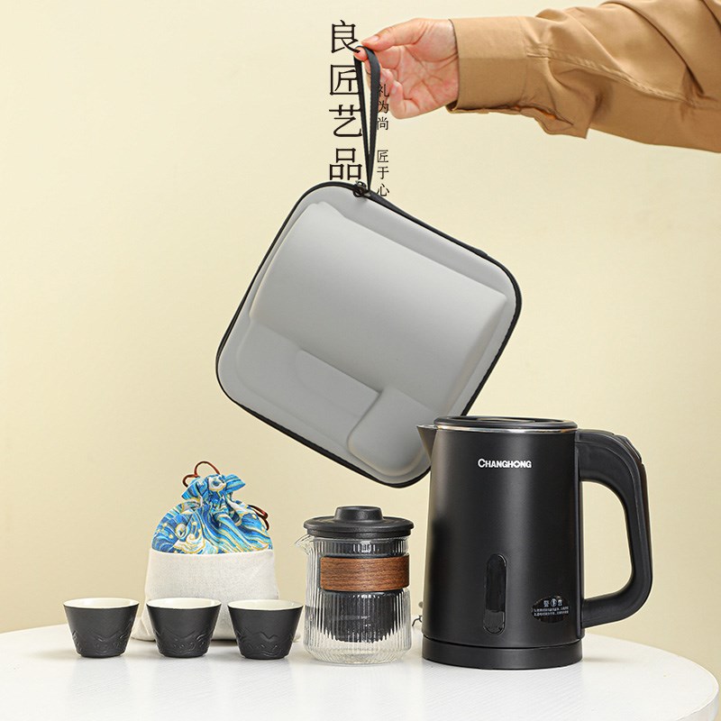 迷你烧水壶旅行泡茶壶出差随手泡办公室迷你功夫茶具便携套装定制