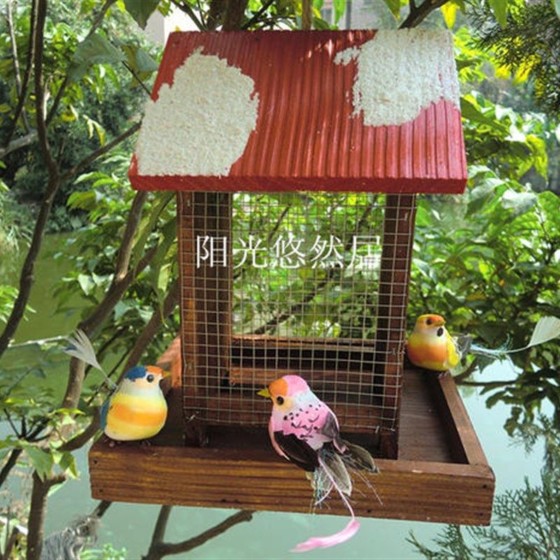 户外喂鸟器鸟笼鸟窝鸟屋 田园花园装饰品木制喂鸟器 野外鸟类招引,宠物/宠物食品及用品,鸟禽喂食器/喂水器,淘宝优惠券,粉丝福利购,淘宝优惠卷