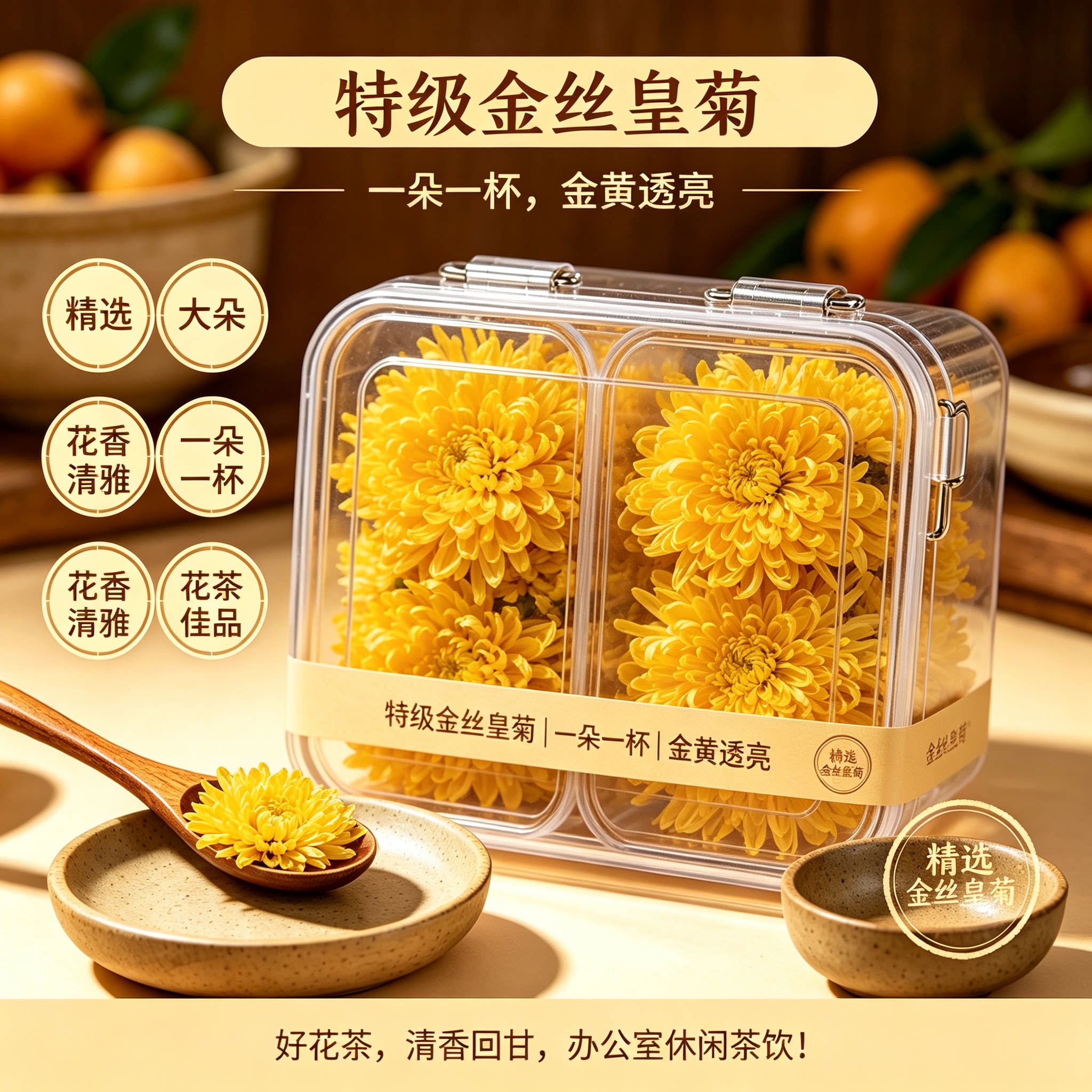 金丝皇菊特级大朵菊花茶去火清热