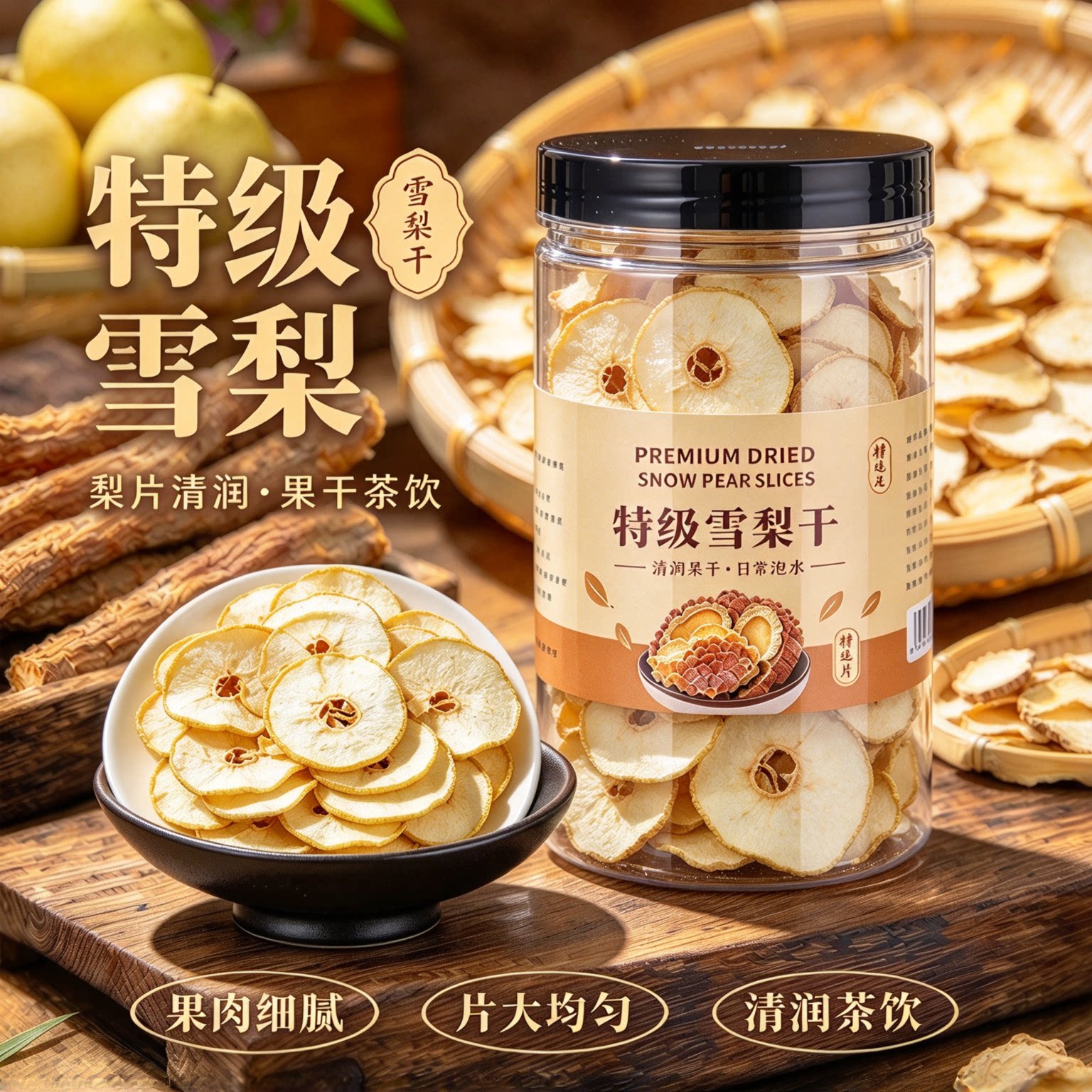 特级雪梨干片赵州正宗官方旗舰店无添加泡水河北赵县无硫中药材
