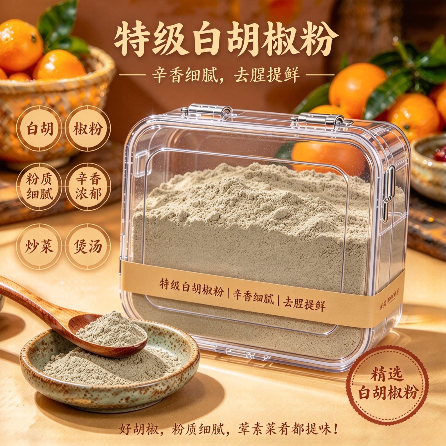 正宗海南纯白胡椒粉商用去腥