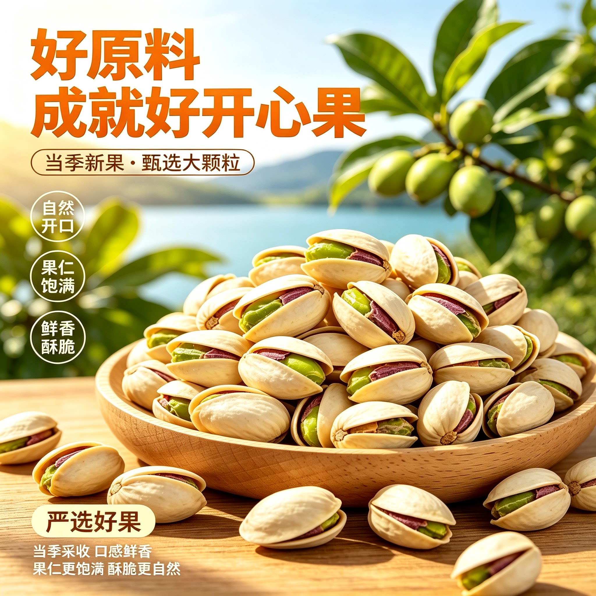 新疆开心果原色原味无添加糖盐不漂白坚果2026新货喀什特产旗舰店