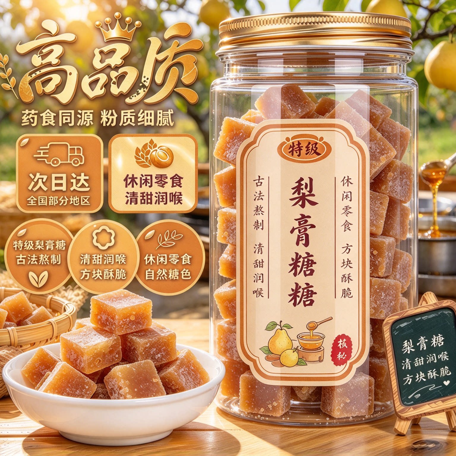 正宗砀山百草梨膏糖润肺护嗓