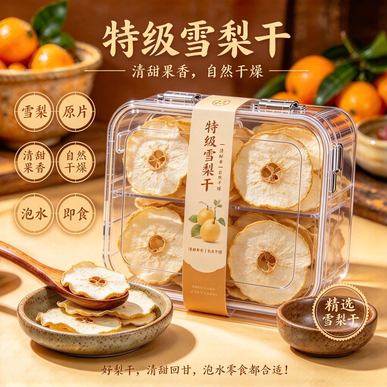赵州雪梨干海底椰无花果无添加