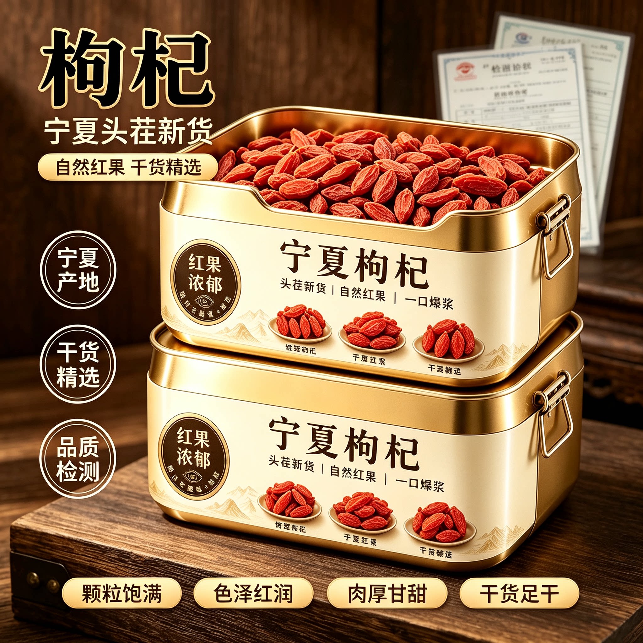 中宁特级无硫不染宁夏枸杞
