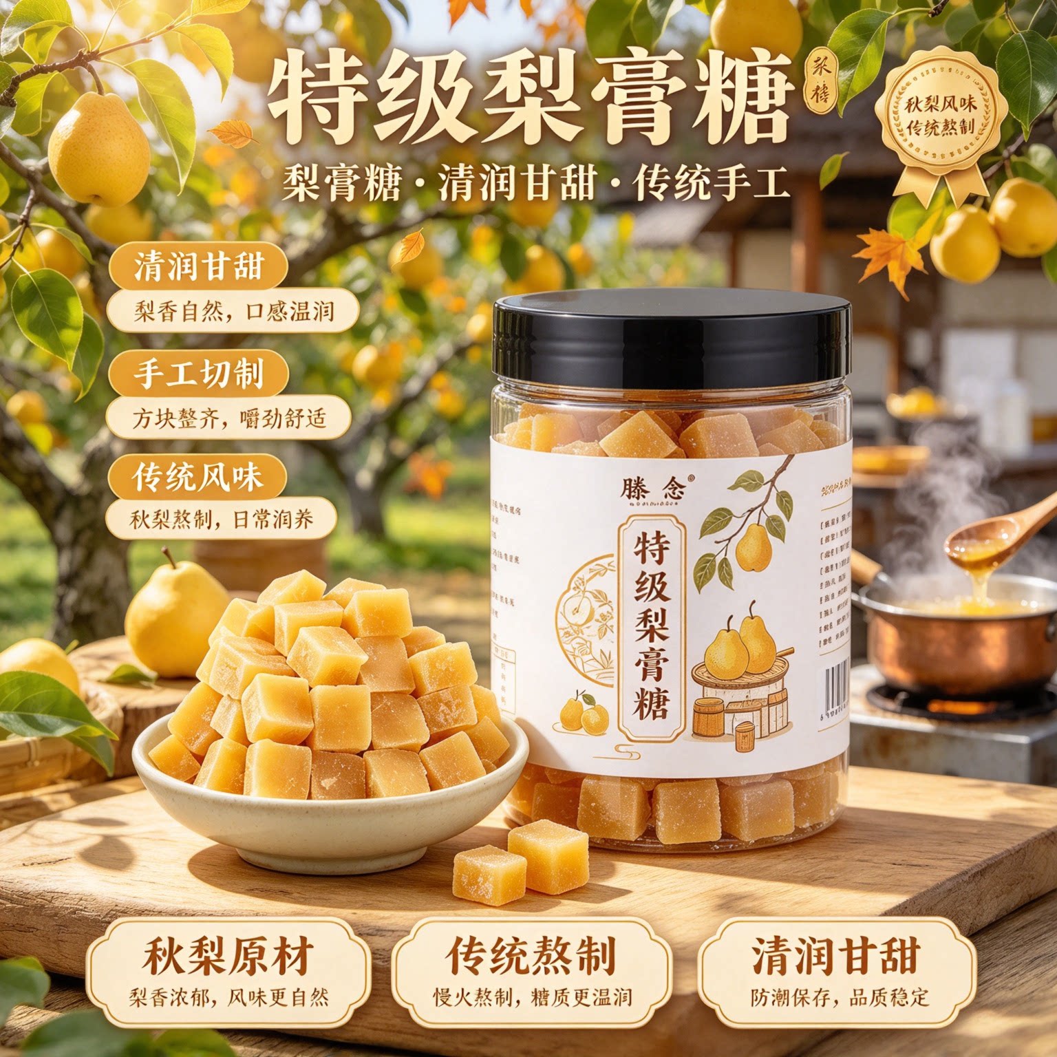 正宗砀山百草梨膏糖清润换季