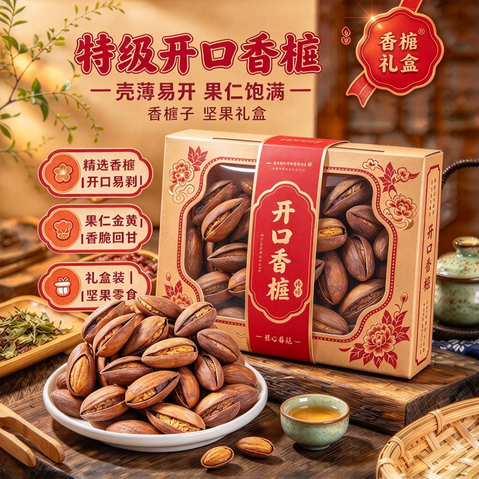 诸暨特产开口香榧大籽2025新货