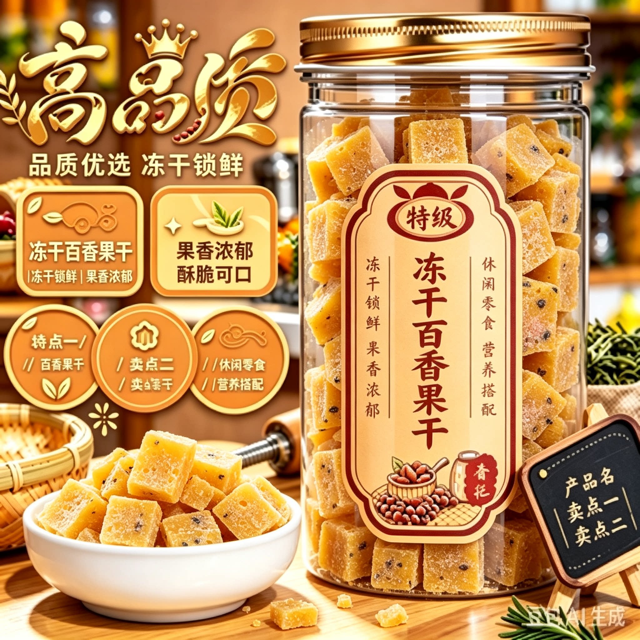 冻干百香果青金桔蜂蜜茶