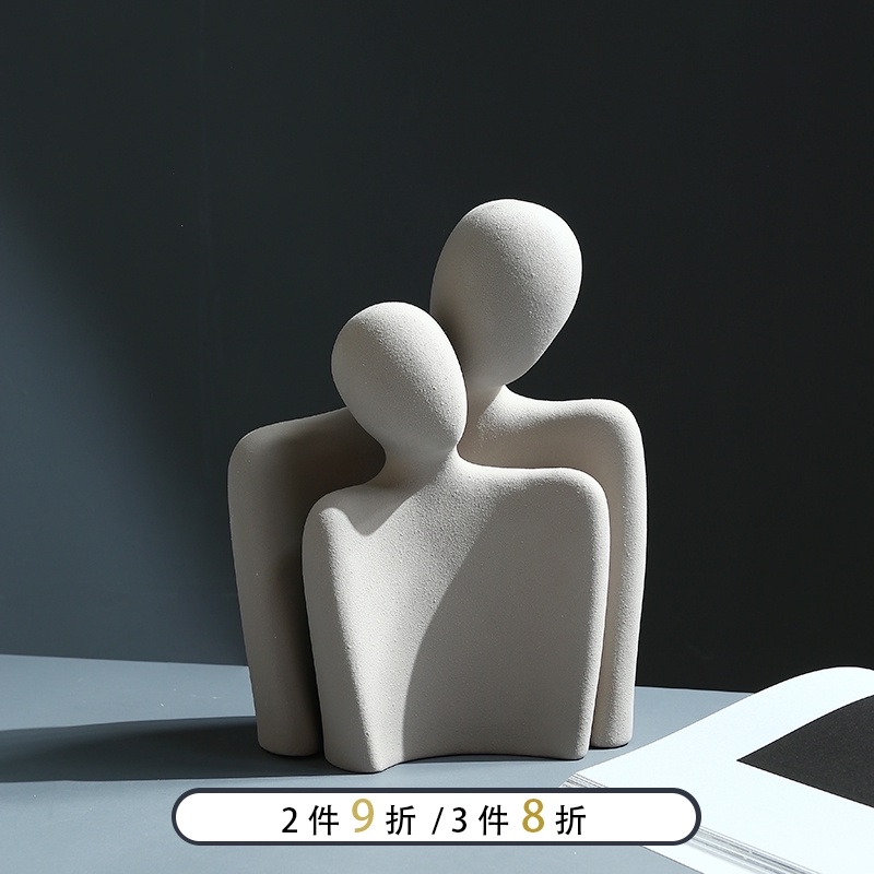 卡瓦利现代简约轻奢极简陶瓷意式艺术摆件饰品客厅抽象家居装饰品