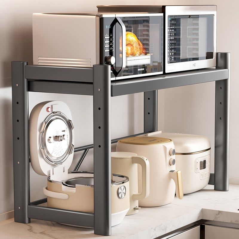 伸缩加长厨房微波炉加高双层灶台烤箱专用收纳架子,厨房/烹饪用具,微波炉置物架,淘宝优惠券,粉丝福利购,淘宝优惠卷