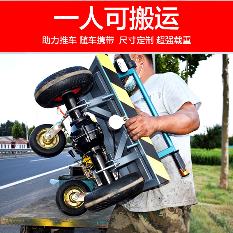 折叠电动平板车拖车拉瓷砖拉货车进电梯小型搬运车工地小推车