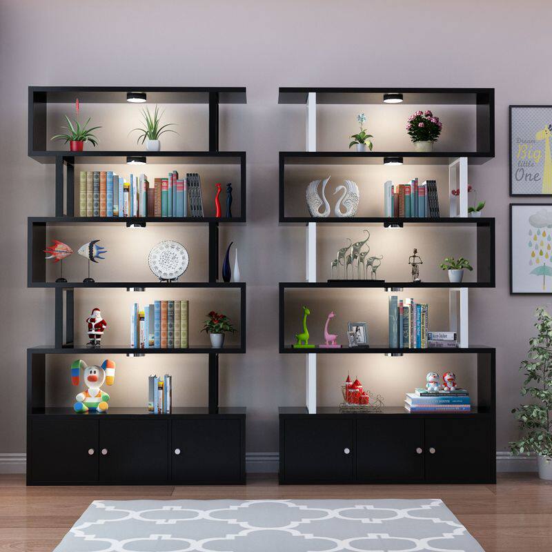 简约书架书柜创意展示柜品展柜落地陈列客厅隔断柜