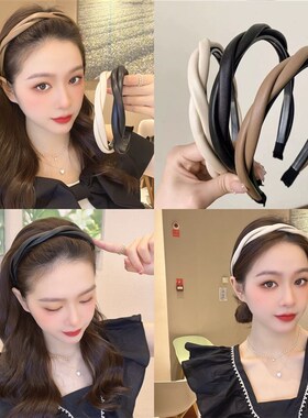 优雅交叉麻花发箍女高级感压发高颅顶洗脸头箍带齿防滑外出发卡韩