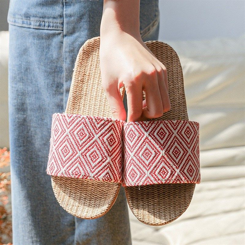 日式夏季情侣居家亚麻拖鞋室内软底吸汗透气防臭家用防滑凉拖鞋女,居家布艺,居家亚麻拖鞋,淘宝优惠券,粉丝福利购,淘宝优惠卷