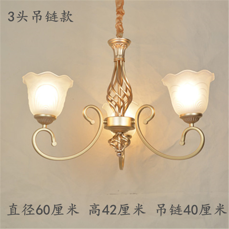 欧式铁艺古铜色吊灯复古大气客厅餐厅卧室服装店美式简约灯具