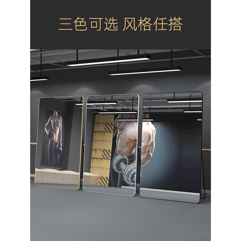 跳舞镜子全身舞蹈教室练舞镜家用穿衣镜挂墙瑜伽房健身可移动
