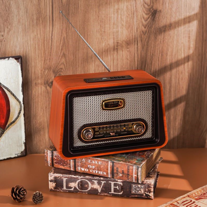 木质复古无线蓝牙音箱手机插卡U盘家庭调频老人式收音机户外音响