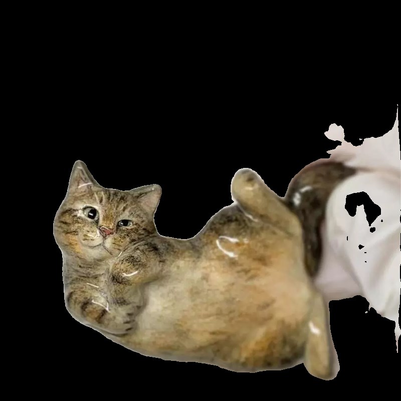 撒娇猫咪手绘摆件礼物 可爱猫咪陶瓷 精美细腻栩栩如生创意礼物