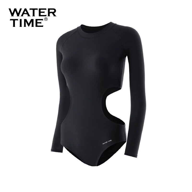 WaterTime/水川泳衣女款长袖连体2024新款防晒性感冬季温泉游泳衣