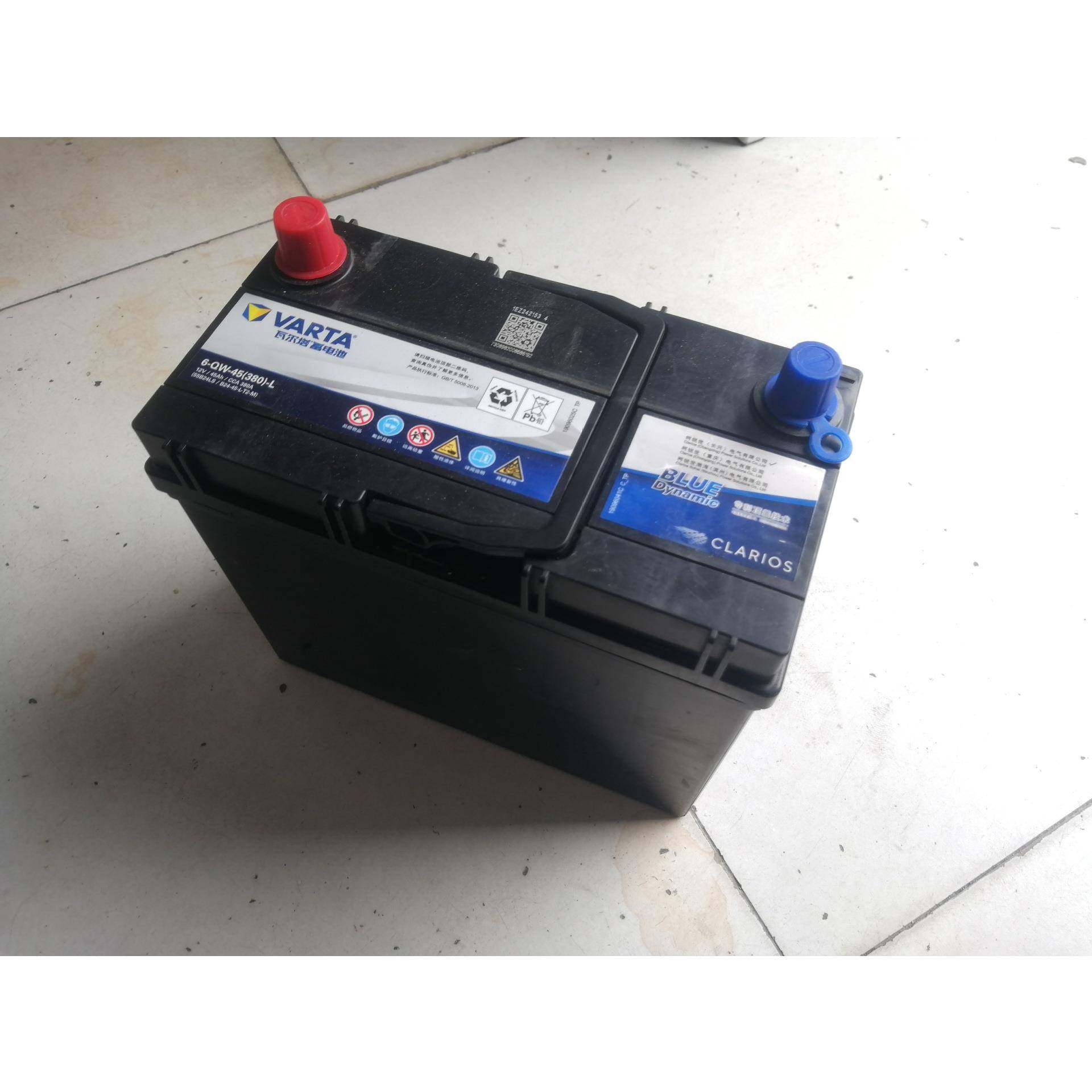 瓦尔塔6-QW-45(380)-L铅酸免维护蓄电池面包车启动电瓶12V45AH