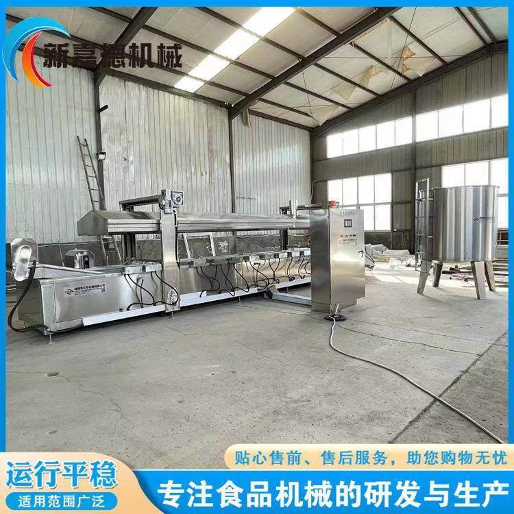 软麻花油炸机自动翻面甜甜圈油炸设备爆浆麻花淋水裹糠油炸流水