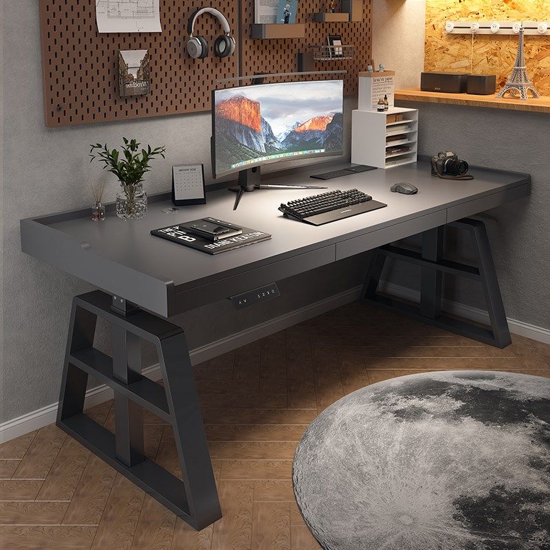 电竞升降桌实木书桌带抽屉电动升降游戏桌子电脑桌卧室家用办公桌,住宅家具,电动升降桌,淘宝优惠券,粉丝福利购,淘宝优惠卷