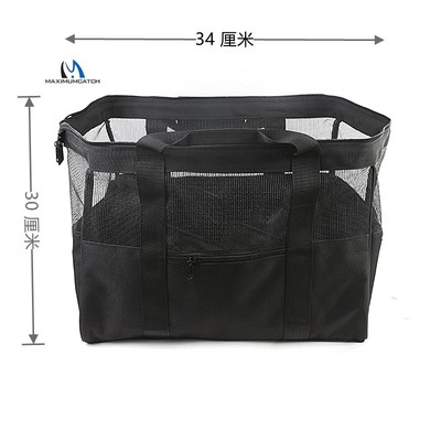 钓鱼手提包钓鱼服收纳包网纹防水黑色渔具包多功能工具包新麦凯诗