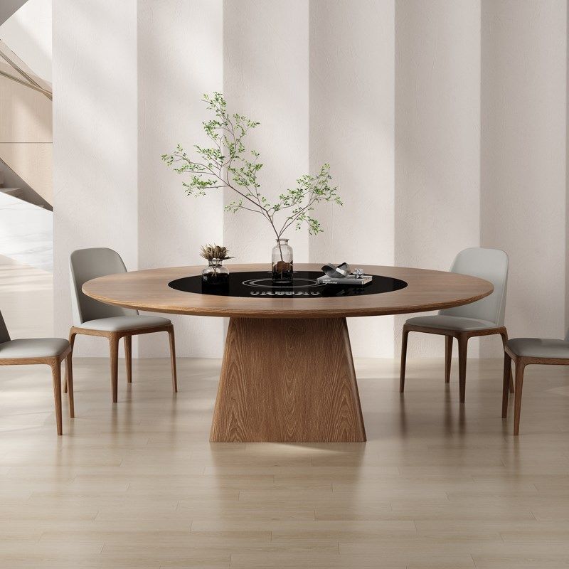 诧寂风1.8米大圆桌岩板2024年新款家用10人实木包边岩板餐桌椅子,住宅家具,岩板餐桌,淘宝优惠券,粉丝福利购,淘宝优惠卷