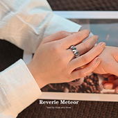 素圈纯银几何开口戒指女925银椭圆片简约轻奢小众设计指环送女友