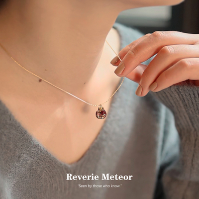 Reverie手工滴釉石榴项链女百搭