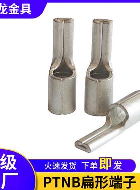 PTNB紫铜国标高质铜线耳针形端头扁形裸端子片形冷压接线铜线鼻子