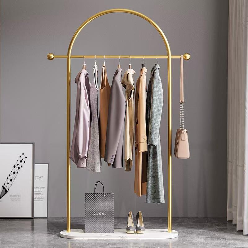 卧室家用挂衣架衣架落地子大理石客厅简约衣帽架简易室内挂衣服架