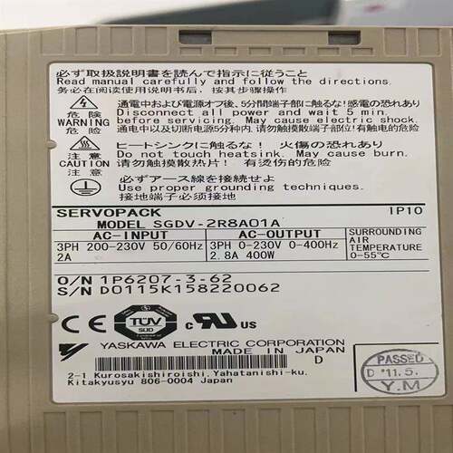 SGDV-2R8A01A002000安川驱动器SGDV-OFA01ASGDB-60ADMSGDB-50ADM