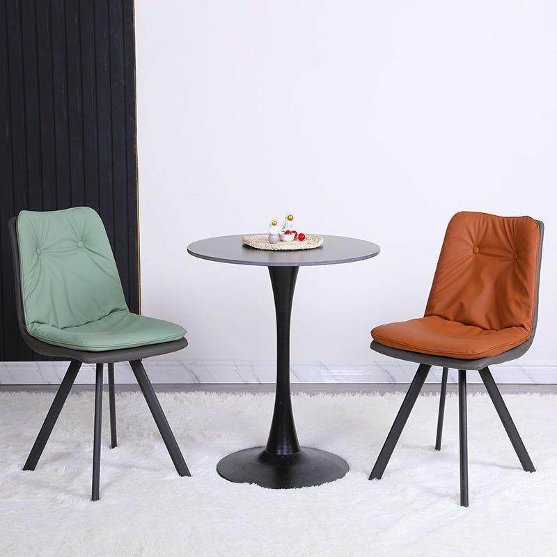 北欧靠背餐椅餐厅现代简约家用书桌靠背椅子简易化妆椅铁艺餐椅