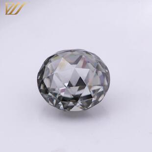 双面玫瑰切莫桑石裸石圆形莫桑钻人造宝石工艺品大量裸钻