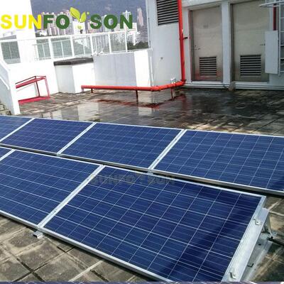 厦门阳程平屋顶安装光伏板支架压载式铝合金太阳能支架