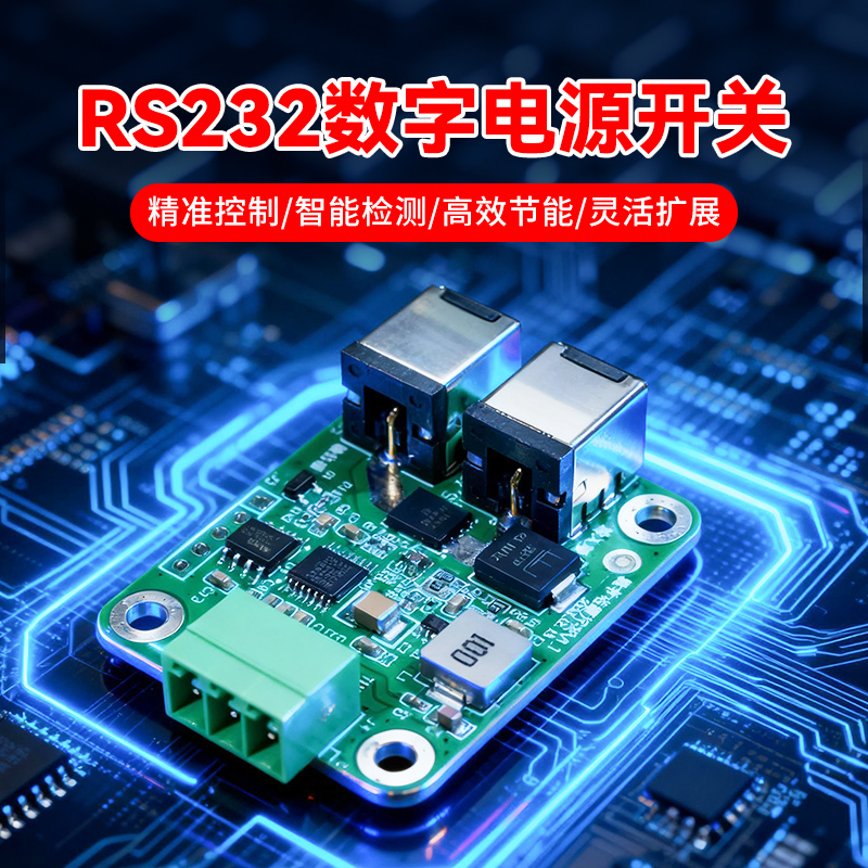 数字电源开关RS232串口控制通讯模块智能设备工控机远程通断控制