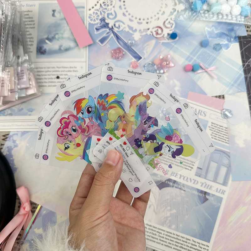 小马宝莉pvc透卡紫悦柔柔珍奇苹果嘉儿周边自印LOMO卡明信片小卡